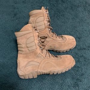 Tan steel toe Belleville boots
